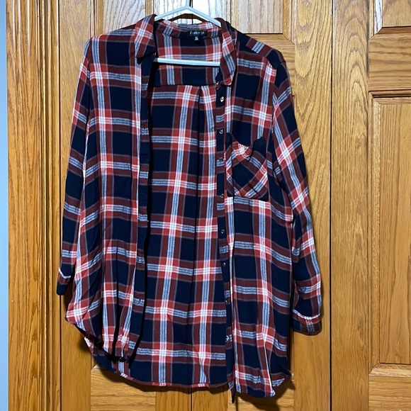 Long Flannel Top - Picture 1 of 4